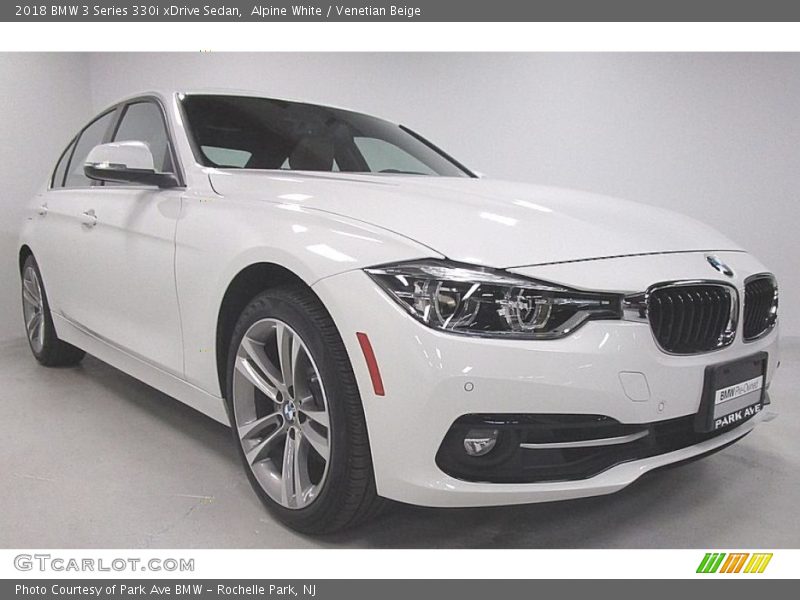 Alpine White / Venetian Beige 2018 BMW 3 Series 330i xDrive Sedan