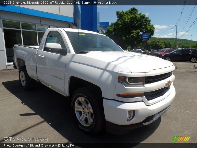 Summit White / Jet Black 2018 Chevrolet Silverado 1500 WT Regular Cab 4x4