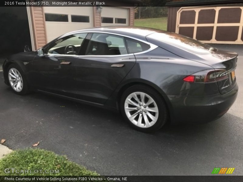 Midnight Silver Metallic / Black 2016 Tesla Model S 75D