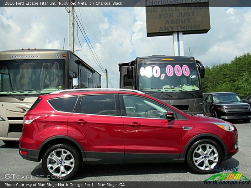 Ruby Red Metallic / Charcoal Black 2016 Ford Escape Titanium