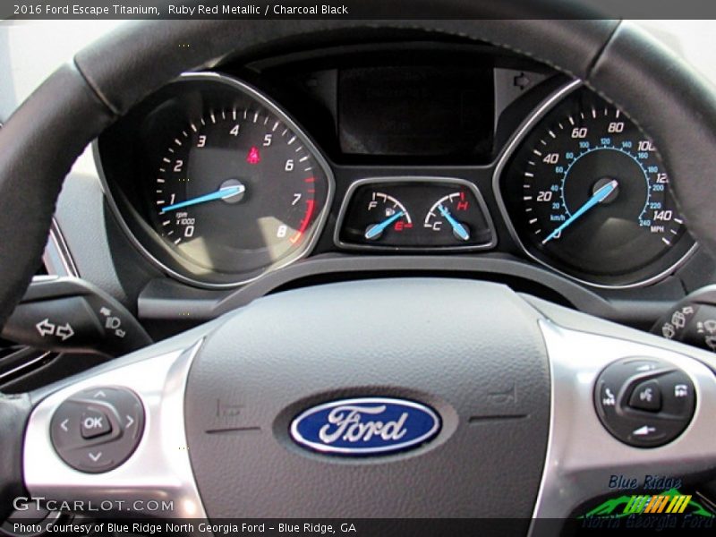 Ruby Red Metallic / Charcoal Black 2016 Ford Escape Titanium