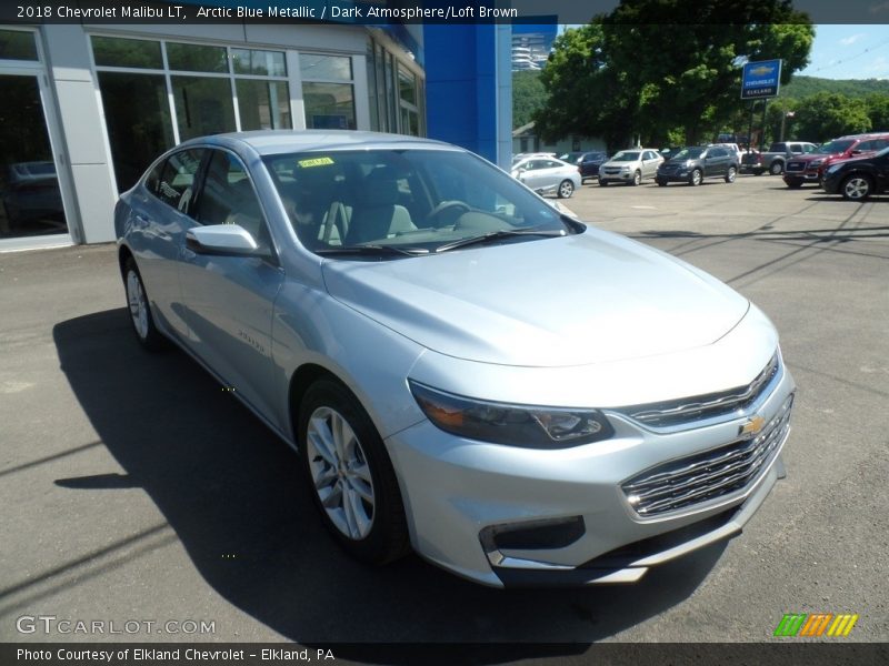 Arctic Blue Metallic / Dark Atmosphere/Loft Brown 2018 Chevrolet Malibu LT