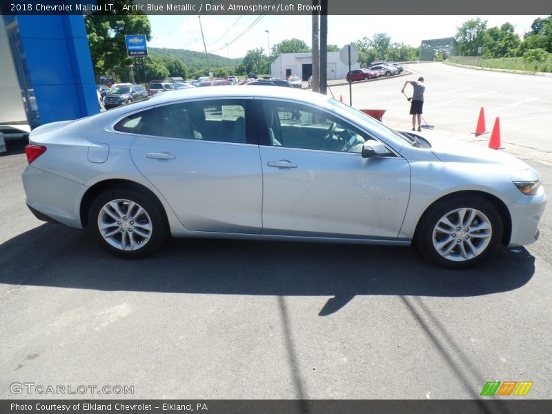 Arctic Blue Metallic / Dark Atmosphere/Loft Brown 2018 Chevrolet Malibu LT