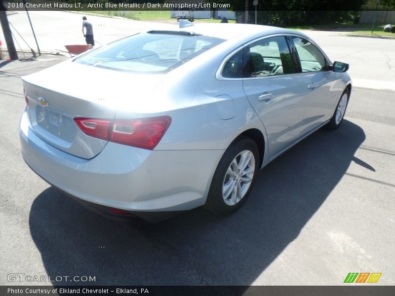 Arctic Blue Metallic / Dark Atmosphere/Loft Brown 2018 Chevrolet Malibu LT