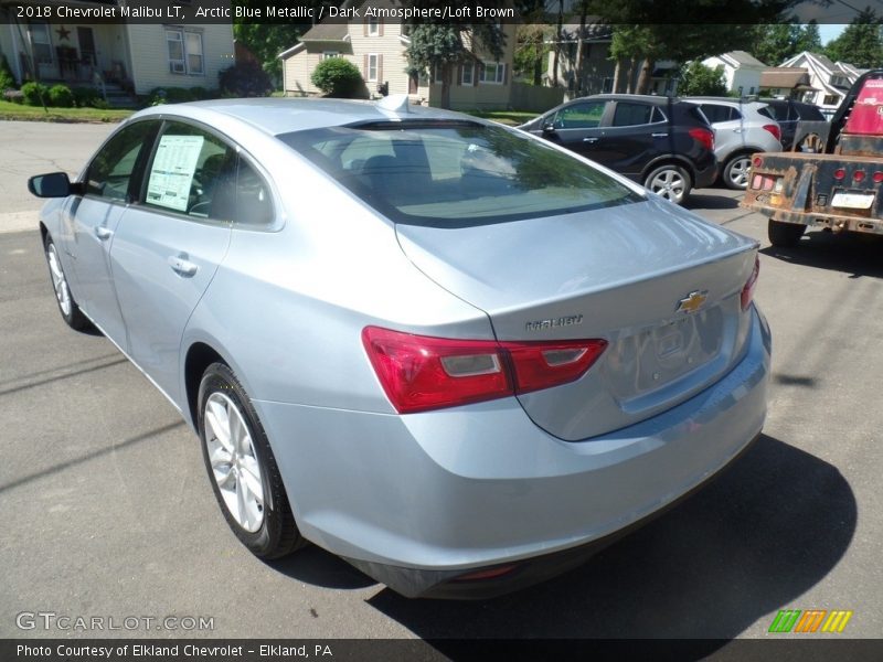 Arctic Blue Metallic / Dark Atmosphere/Loft Brown 2018 Chevrolet Malibu LT