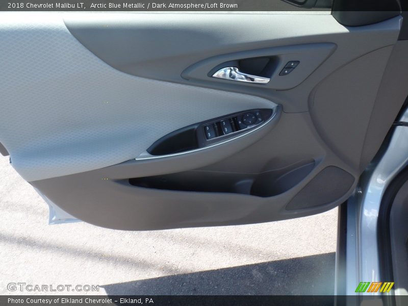 Arctic Blue Metallic / Dark Atmosphere/Loft Brown 2018 Chevrolet Malibu LT