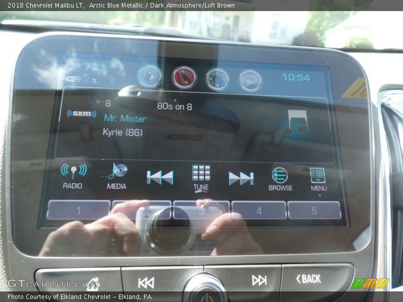 Arctic Blue Metallic / Dark Atmosphere/Loft Brown 2018 Chevrolet Malibu LT