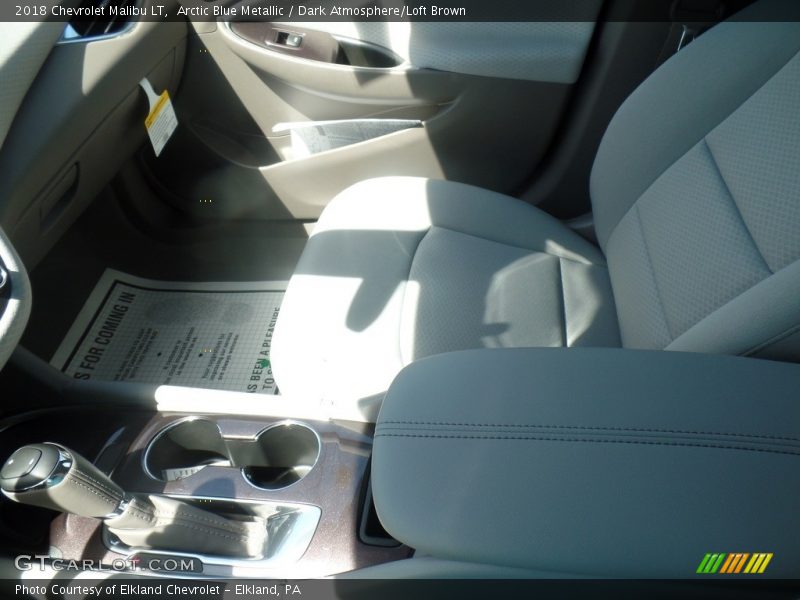 Arctic Blue Metallic / Dark Atmosphere/Loft Brown 2018 Chevrolet Malibu LT