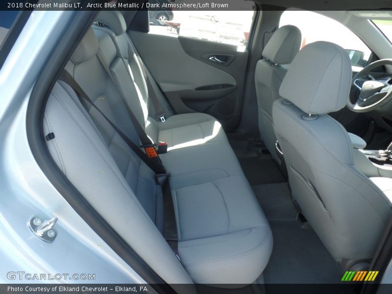 Arctic Blue Metallic / Dark Atmosphere/Loft Brown 2018 Chevrolet Malibu LT
