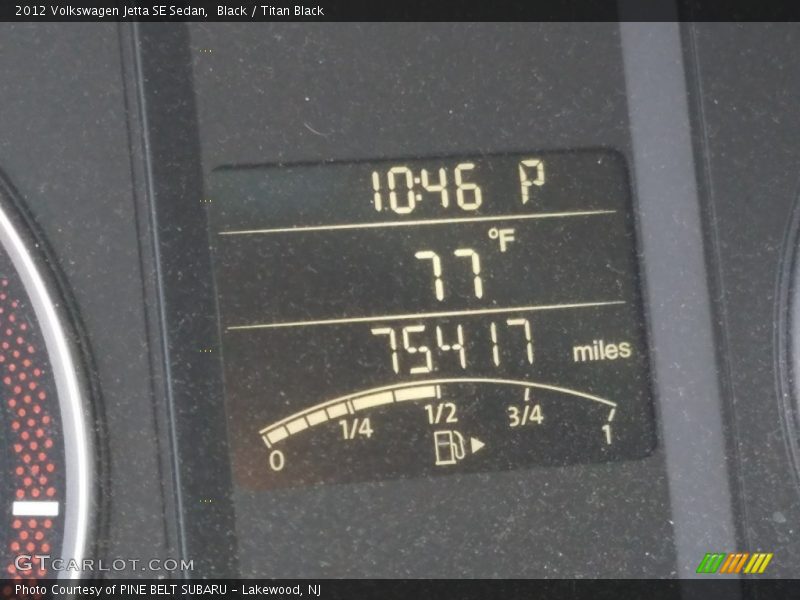 Black / Titan Black 2012 Volkswagen Jetta SE Sedan