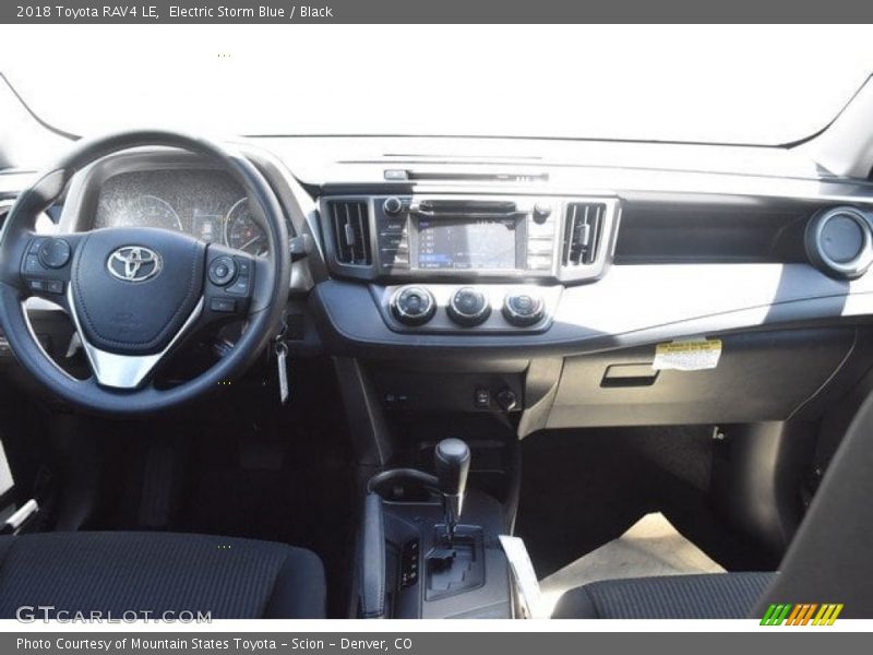 Electric Storm Blue / Black 2018 Toyota RAV4 LE
