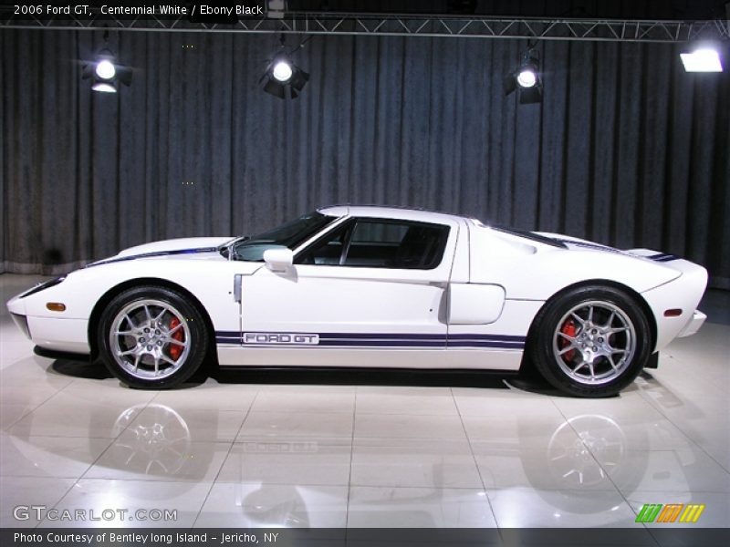 2006 Ford GT, Centennial White/Sonic Blue  / Ebony Black Leather, Profile - 2006 Ford GT 