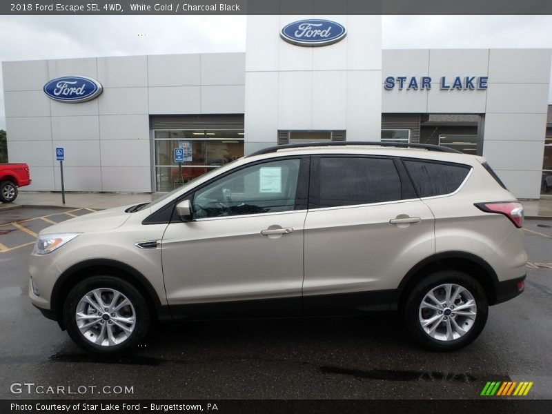 White Gold / Charcoal Black 2018 Ford Escape SEL 4WD