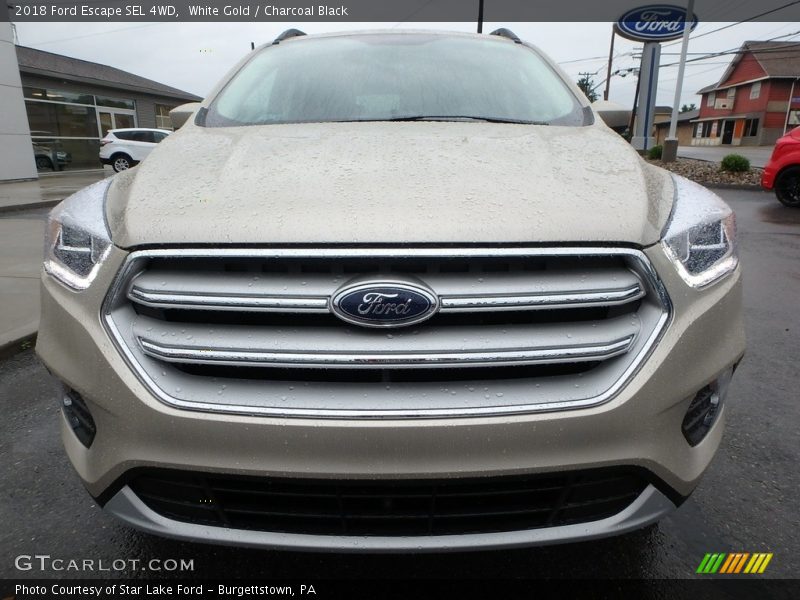 White Gold / Charcoal Black 2018 Ford Escape SEL 4WD