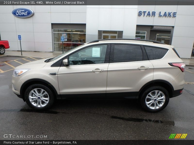 White Gold / Charcoal Black 2018 Ford Escape SEL 4WD