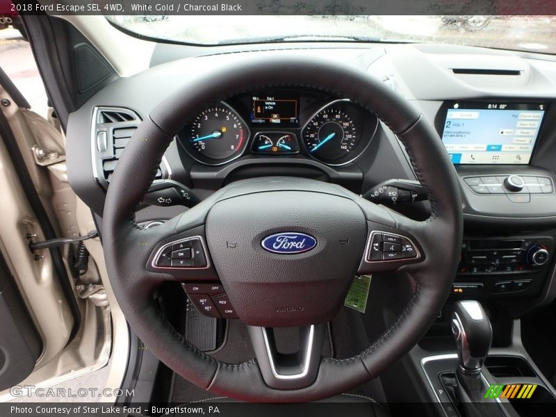 White Gold / Charcoal Black 2018 Ford Escape SEL 4WD