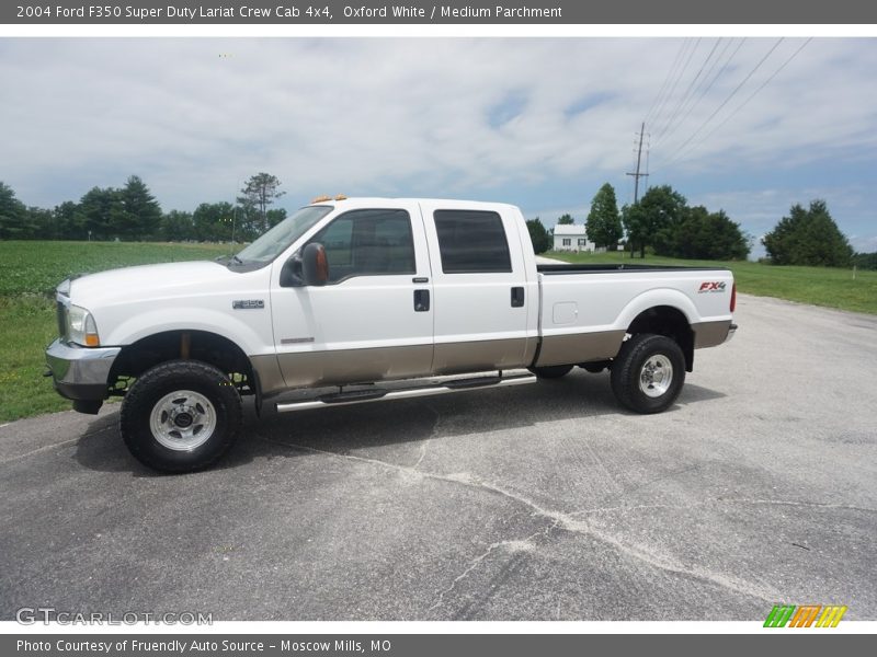Oxford White / Medium Parchment 2004 Ford F350 Super Duty Lariat Crew Cab 4x4