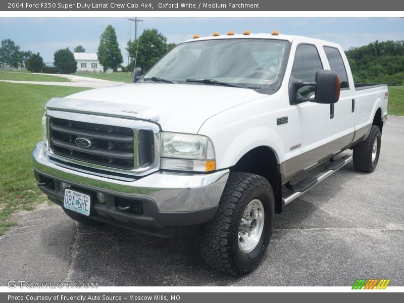 Oxford White / Medium Parchment 2004 Ford F350 Super Duty Lariat Crew Cab 4x4
