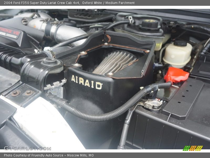 Oxford White / Medium Parchment 2004 Ford F350 Super Duty Lariat Crew Cab 4x4