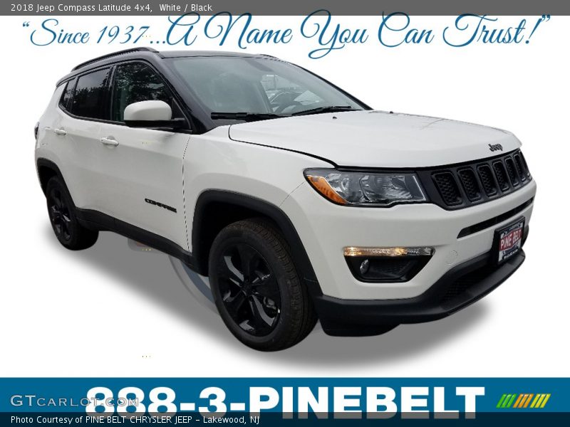 White / Black 2018 Jeep Compass Latitude 4x4