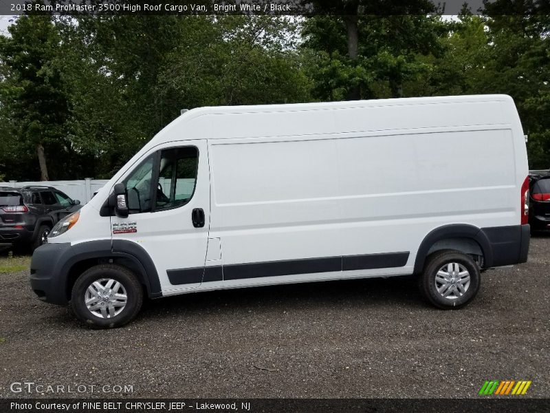 Bright White / Black 2018 Ram ProMaster 3500 High Roof Cargo Van