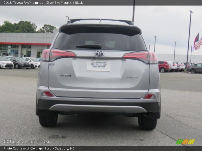 Silver Sky Metallic / Black 2018 Toyota RAV4 Limited