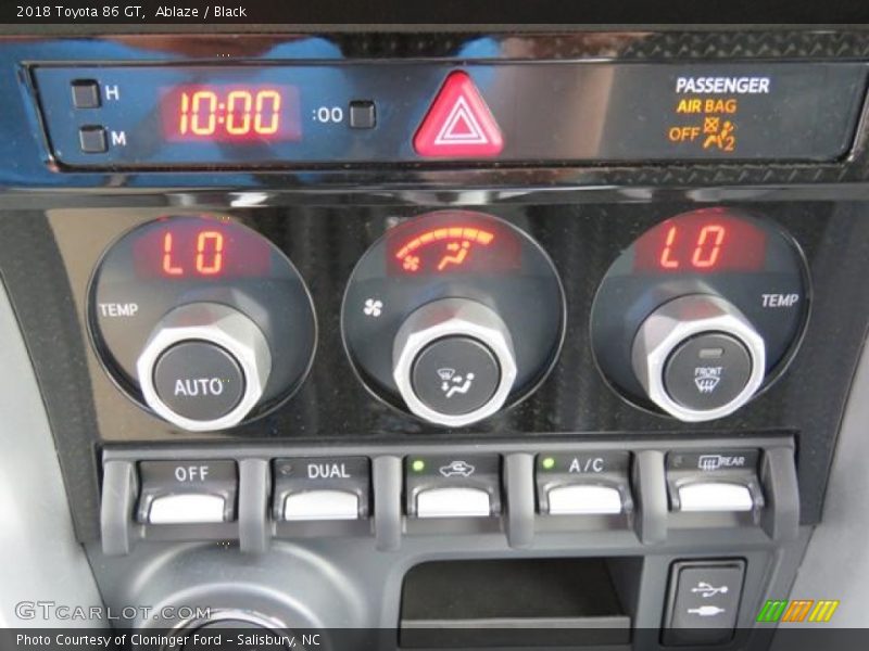 Controls of 2018 86 GT