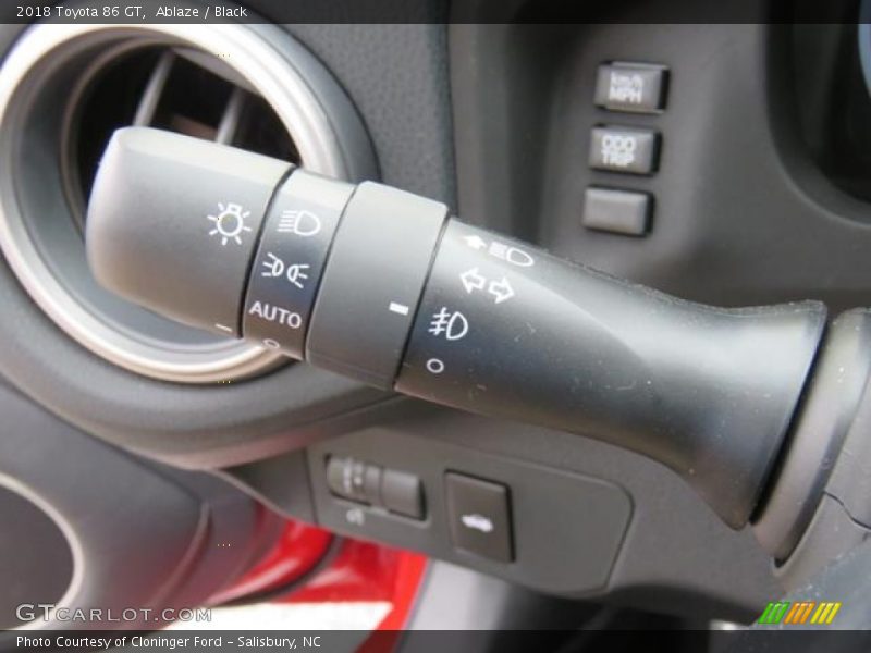 Controls of 2018 86 GT