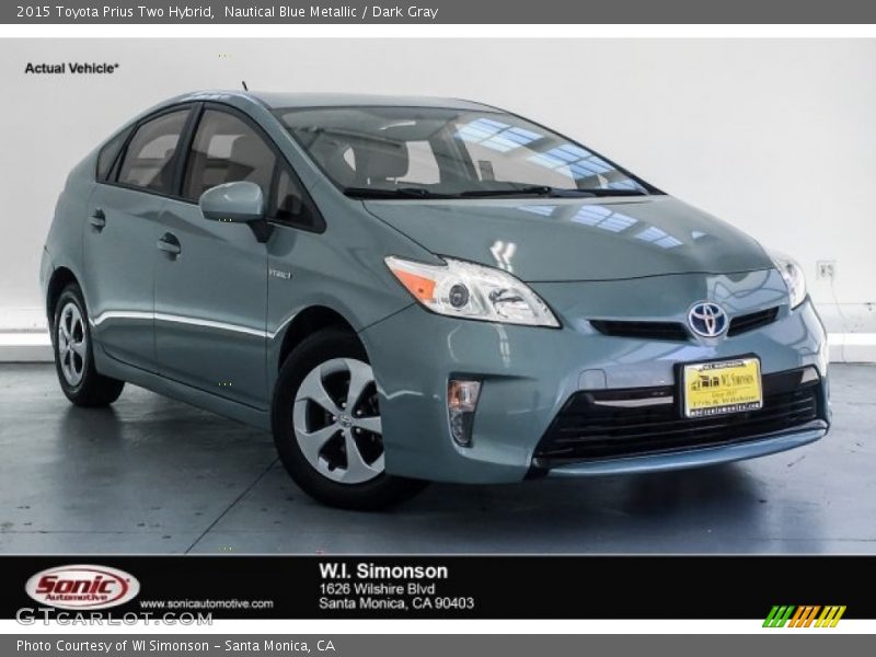 Nautical Blue Metallic / Dark Gray 2015 Toyota Prius Two Hybrid