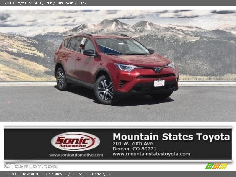 Ruby Flare Pearl / Black 2018 Toyota RAV4 LE