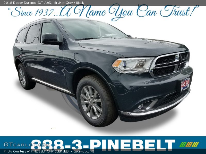 Bruiser Gray / Black 2018 Dodge Durango SXT AWD