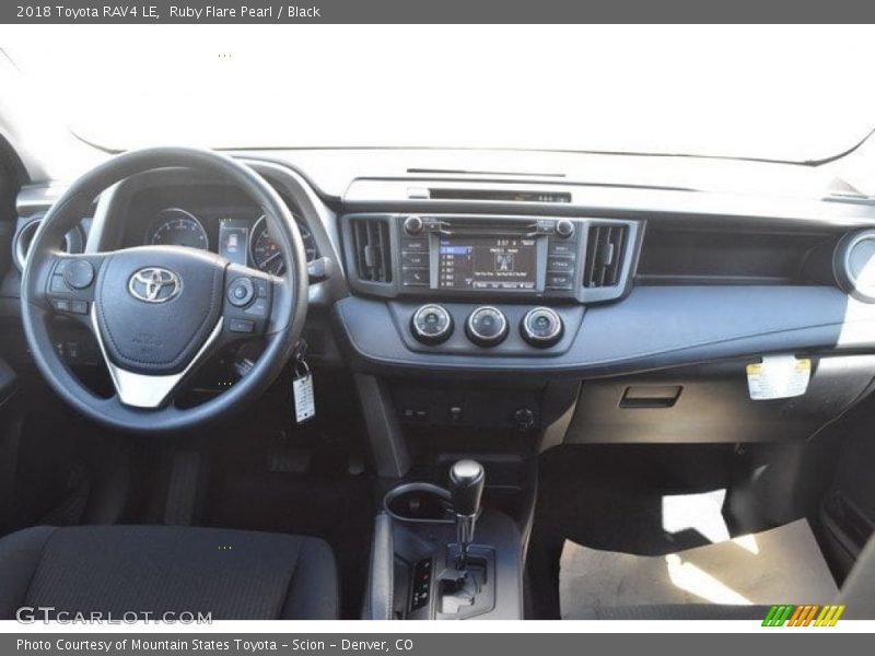 Ruby Flare Pearl / Black 2018 Toyota RAV4 LE