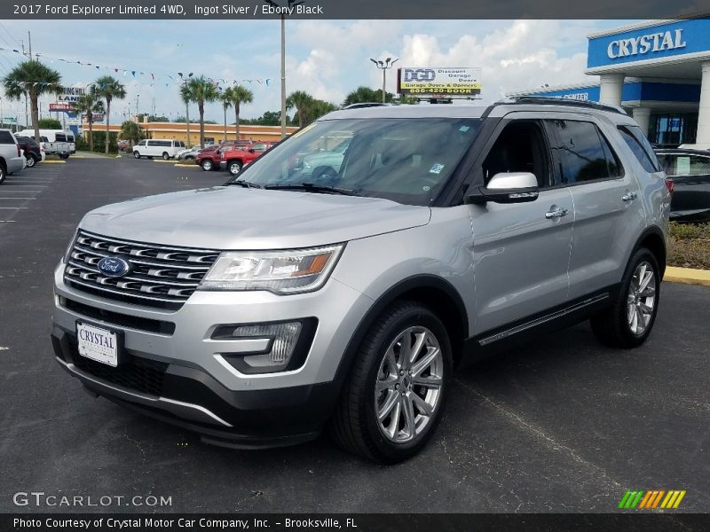 Ingot Silver / Ebony Black 2017 Ford Explorer Limited 4WD