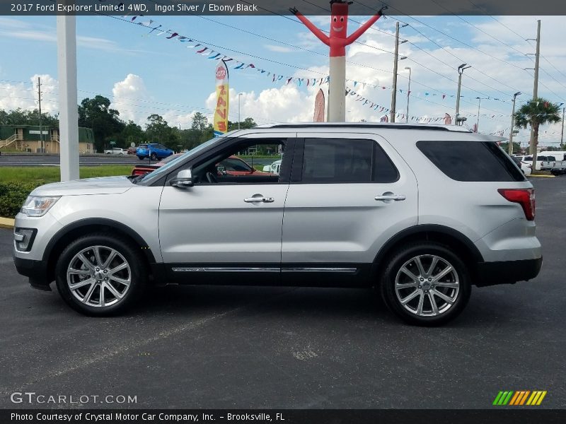 Ingot Silver / Ebony Black 2017 Ford Explorer Limited 4WD