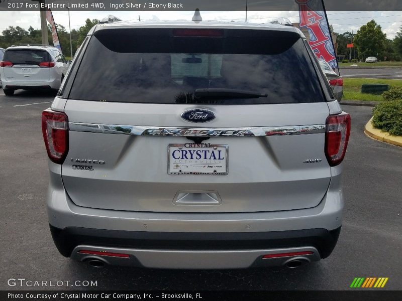 Ingot Silver / Ebony Black 2017 Ford Explorer Limited 4WD