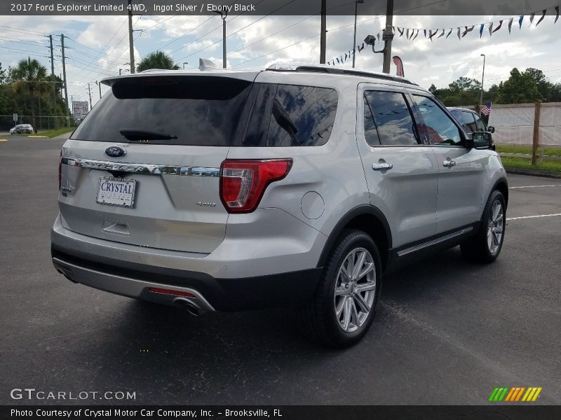 Ingot Silver / Ebony Black 2017 Ford Explorer Limited 4WD