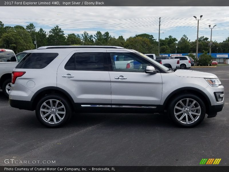 Ingot Silver / Ebony Black 2017 Ford Explorer Limited 4WD