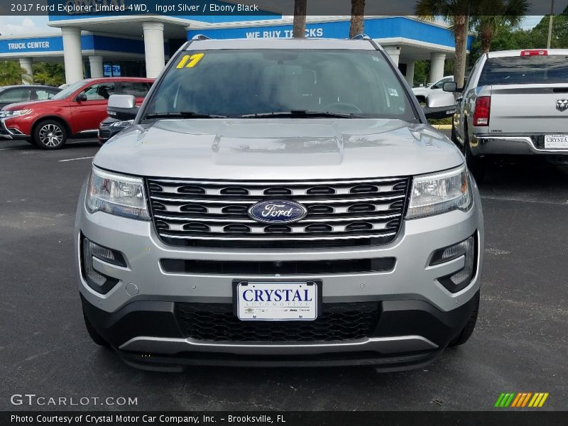 Ingot Silver / Ebony Black 2017 Ford Explorer Limited 4WD