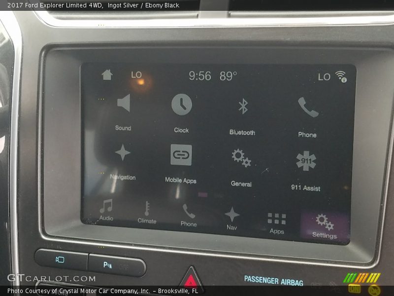 Ingot Silver / Ebony Black 2017 Ford Explorer Limited 4WD