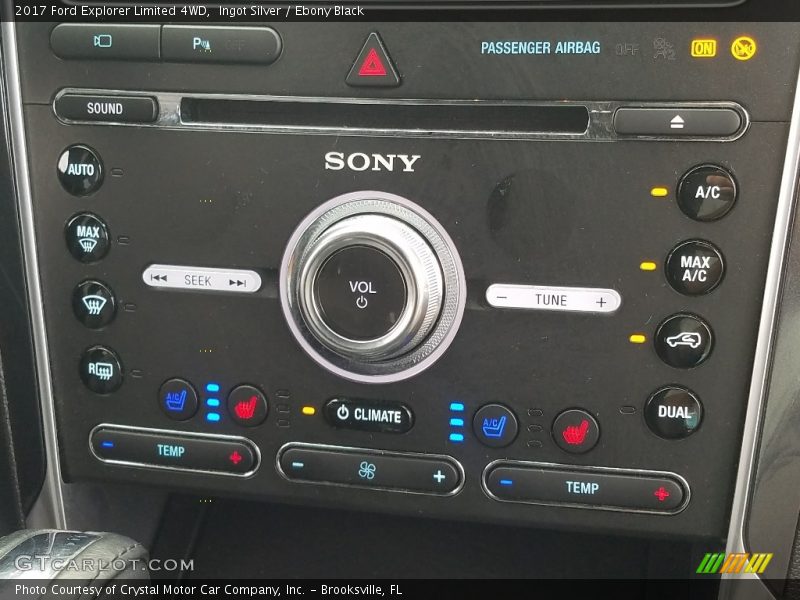 Ingot Silver / Ebony Black 2017 Ford Explorer Limited 4WD