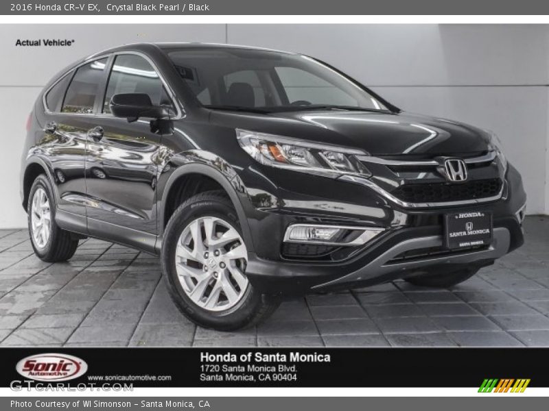 Crystal Black Pearl / Black 2016 Honda CR-V EX