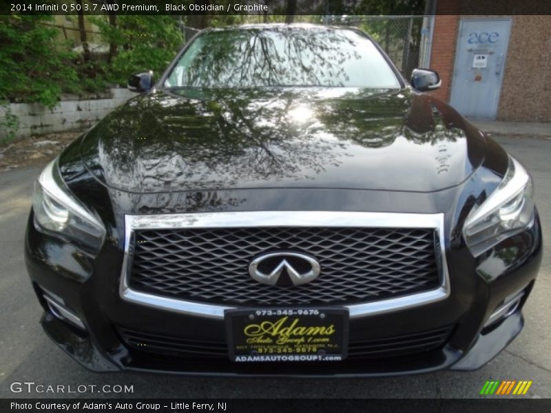 Black Obsidian / Graphite 2014 Infiniti Q 50 3.7 AWD Premium