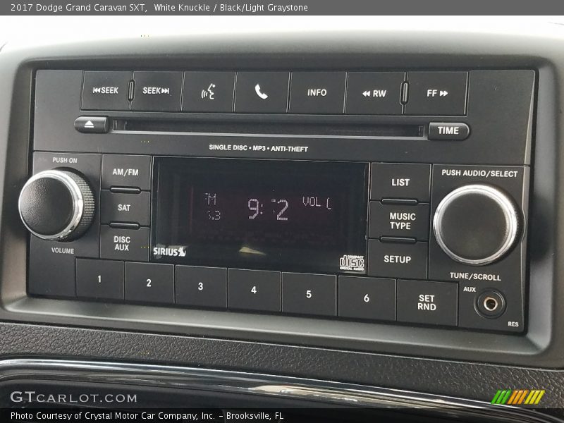 White Knuckle / Black/Light Graystone 2017 Dodge Grand Caravan SXT