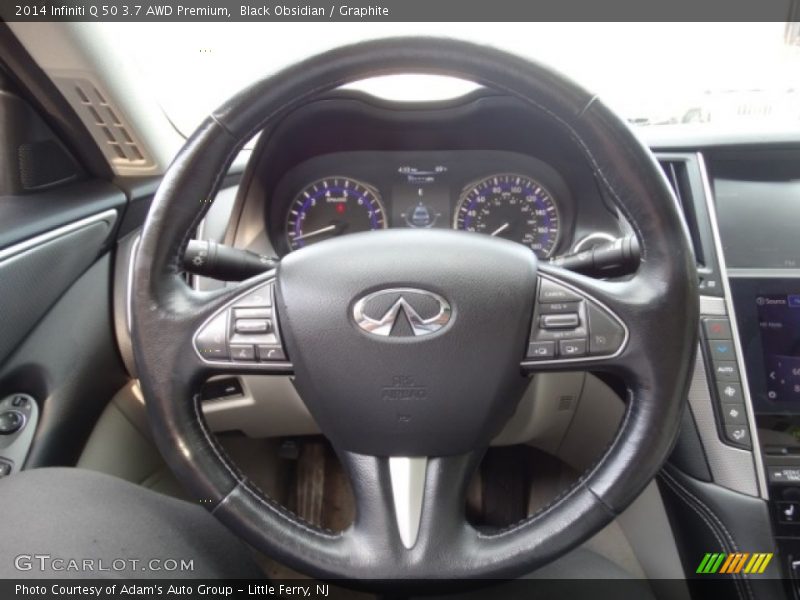 Black Obsidian / Graphite 2014 Infiniti Q 50 3.7 AWD Premium
