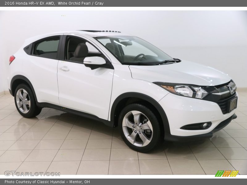 White Orchid Pearl / Gray 2016 Honda HR-V EX AWD