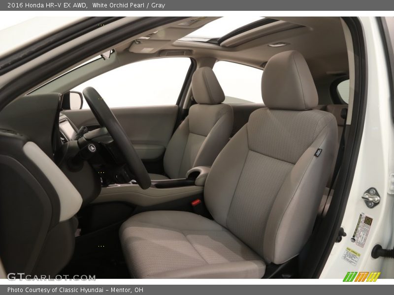 White Orchid Pearl / Gray 2016 Honda HR-V EX AWD