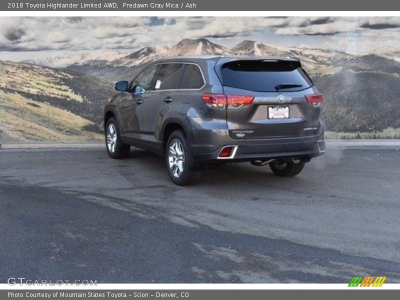 Predawn Gray Mica / Ash 2018 Toyota Highlander Limited AWD