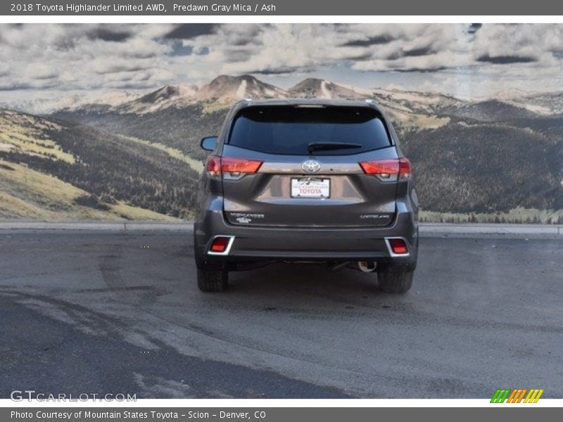 Predawn Gray Mica / Ash 2018 Toyota Highlander Limited AWD