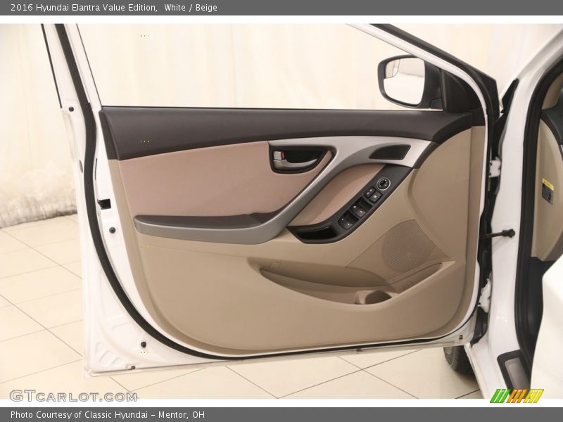 White / Beige 2016 Hyundai Elantra Value Edition
