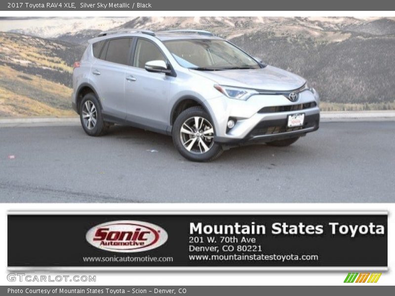 Silver Sky Metallic / Black 2017 Toyota RAV4 XLE